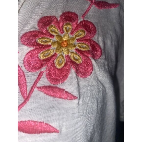 GH Bass & Co. Women's V-Neck, Short Sleeve Shirt/Top Size XXL Blouse Lightweight - Picture 4 of 11